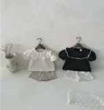【66-90cm】ロンパースorトップス ベビー 韓国風 フリル襟 - 画像 (11)