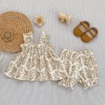 【66-100cm】セットアップ ベビー サスペンダートップス&ショーツセット - 画像 (7)