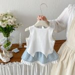 【73-100cm】セットアップ ベビー プリーツ カジュアル - 画像 (4)