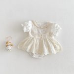 【66-90cm】セットアップ ベビー 花柄 レース ファッション - 画像 (2)