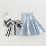 【73-100cm】ワンピース ベビー セーラーカラー シンプル - 画像 (5)