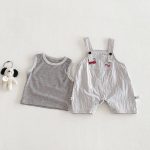 【66-90cm】セットアップ ベビー ボーダー柄 通園・お出かけに - 画像 (2)