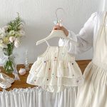 【66-90cm】ロンパース ベビー 切り替え キャミソール - 画像 (4)