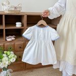 【80-130cm】ワンピース 女の子 アップリケ カートゥーン - 画像 (7)