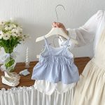 【73-100cm】キャミソールorショートパンツ ベビー リボン付き おしゃれ - 画像 (5)