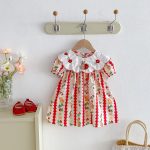 【80-130cm】ワンピース 女の子 刺繍 ウサギ 韓国風 - 画像 (4)