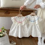 【80-130cm】ワンピース 女の子 フリル スウィート - 画像 (4)