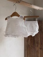 【73-100cm】セットアップ ベビー フリル ノースリープ - 画像 (5)
