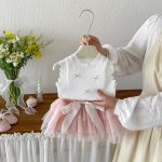 【73-100cm】ベストorスカート ベビー リボン付き チュール - 画像 (5)