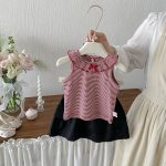 【73-100cm】ベストorスカート ベビー ボーダー柄 かわいい - 画像 (6)