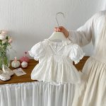 【66-90cm】セットアップ ベビー 花柄 レース ファッション - 画像 (5)