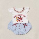 【73-120cm】セットアップ ベビー フリルスリーブ スウィート - 画像 (3)