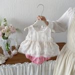 【73-100cm】セットアップ ベビー ノースリープ 花柄 - 画像 (4)