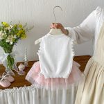 【73-100cm】ベストorスカート ベビー リボン付き チュール - 画像 (7)