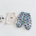 【73-100cm】セットアップ ベビー カートゥーン カジュアル - 画像 (3)
