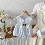 【66-90cm】ロンパース ベビー アップリケ ノースリープ - 画像 (3)