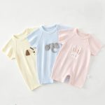 【66-90cm】ロンパース ベビー どうぶつ柄 かわいい