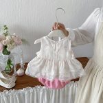 【73-100cm】セットアップ ベビー ノースリープ 花柄 - 画像 (5)