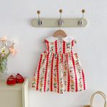 【80-130cm】ワンピース 女の子 刺繍 ウサギ ノースリープ - 画像 (5)