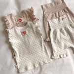 【73-120cm】セットアップ ベビー 花柄 ノースリープ - 画像 (3)