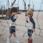 【100-150cm】水着 カジュアル 長袖 セパレートスイムウェア - 画像 (4)