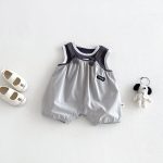 【66-90cm】セットアップ ベビー 配色 熊柄 カートゥーン - 画像 (2)