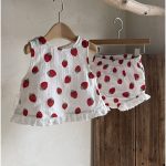 【73-100cm】セットアップ ベビー フリル ノースリープ - 画像 (7)