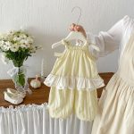 【73-100cm】セットアップ ベビー フリル シンプル - 画像 (3)