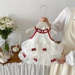【73-100cm】ワンピース ベビー ホルターネック チュール - 画像 (2)