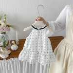 【73-100cm】ワンピース ベビー ホルターネック ドット柄 - 画像 (4)