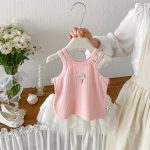 【73-100cm】トップスorスカート ベビー 通気性拔群 スウィート - 画像 (4)