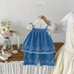 【73-100cm】セットアップ ベビー デニム カジュアル - 画像 (4)