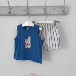 【73-120cm】セットアップ ベビー ストライプ カートゥーン - 画像 (5)