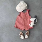 【73-120cm】オーバーオール ベビー リボン付き ノースリープ - 画像 (6)
