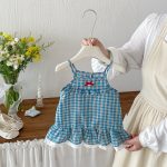 【73-100cm】ワンピース ベビー チェック柄 キャミソール - 画像 (3)