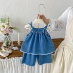【73-100cm】セットアップ ベビー デニム カジュアル - 画像 (5)