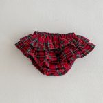 【73-110cm】ショートパンツ 女の子 チェック柄 フリル - 画像 (2)
