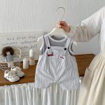 【66-90cm】セットアップ ベビー ボーダー柄 通園・お出かけに - 画像 (3)