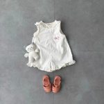 【73-120cm】オーバーオール ベビー リボン付き ノースリープ - 画像 (7)