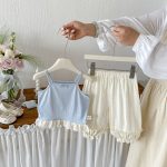 【73-100cm】トップスorパンツ ベビー フリル ゆったり - 画像 (4)