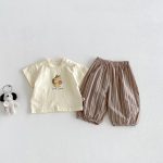 【73-100cm】セットアップ ベビー カートゥーン プリント - 画像 (3)