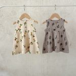 【66-100cm】ワンピース ベビー 小花柄 ノースリーブ