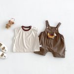 【66-90cm】セットアップ ベビー カートゥーン シンプル - 画像 (3)