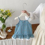 【73-100cm】ワンピース ベビー チェック柄 キャミソール - 画像 (5)
