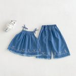【73-100cm】セットアップ ベビー デニム カジュアル - 画像 (3)