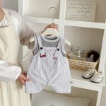 【66-90cm】セットアップ ベビー ボーダー柄 通園・お出かけに - 画像 (4)