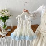 【73-100cm】ワンピース ベビー 星 チュール キャミソール - 画像 (4)