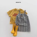 【73-120cm】ワンピース ベビー チェック柄 レトロ - 画像 (4)