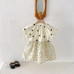 【80-130cm】ワンピース 女の子 ドット柄 パフスリープ - 画像 (4)