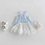【73-100cm】トップスorスカート ベビー ジャカード レース - 画像 (3)